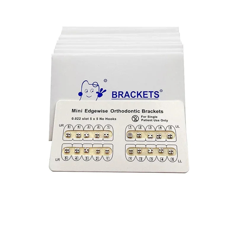 10 Packs Dental Orthodontics Brackets Metal Teeth Bracket Braces Edgewise Without Hook/3 Hook