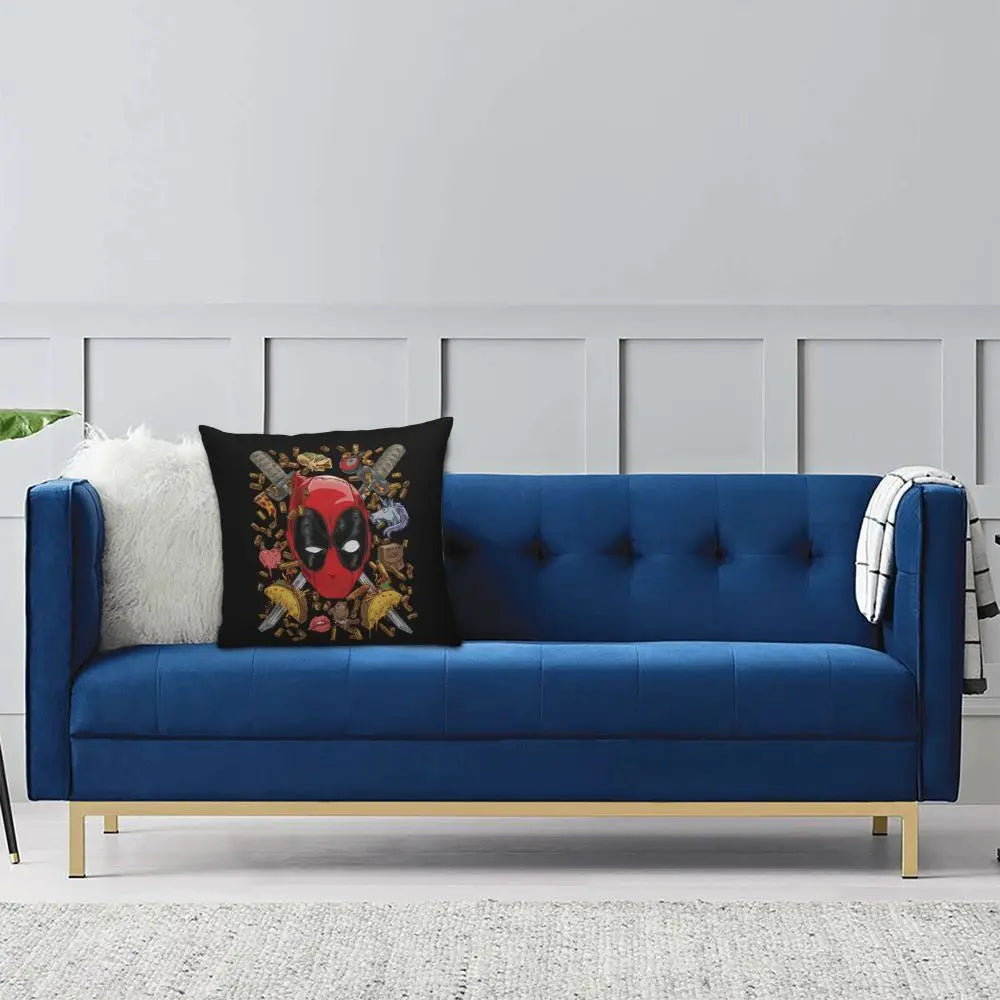 Custom Deadpool Wolverine Cartoon Manga Cushion Cover Soft Cute Pillows