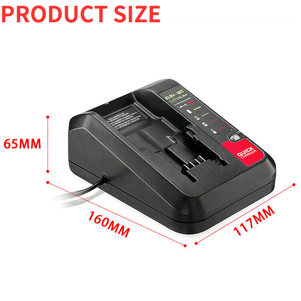 EU Plug 18V Replacement Lithium Battery Charger for Black and Decker PORTER CABLE Stanley Lithium Battery Charger 2A 10.8-20V