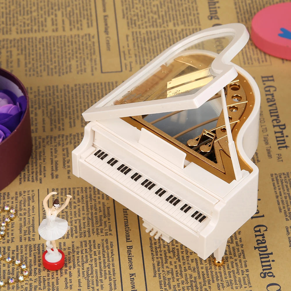 Dancing Ballerina Elegant Music Box Romantic Classic Piano Musical Box Exquisite Creative Eco-friendly for Birthday Wedding Gift