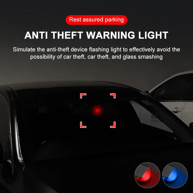 1Pcs Car Solar Powered Wireless Anti-Theft Caution Lamp LED Flashing Light Styling For Suzuki Jimny Grand Vitara Sx4 Swift Alto