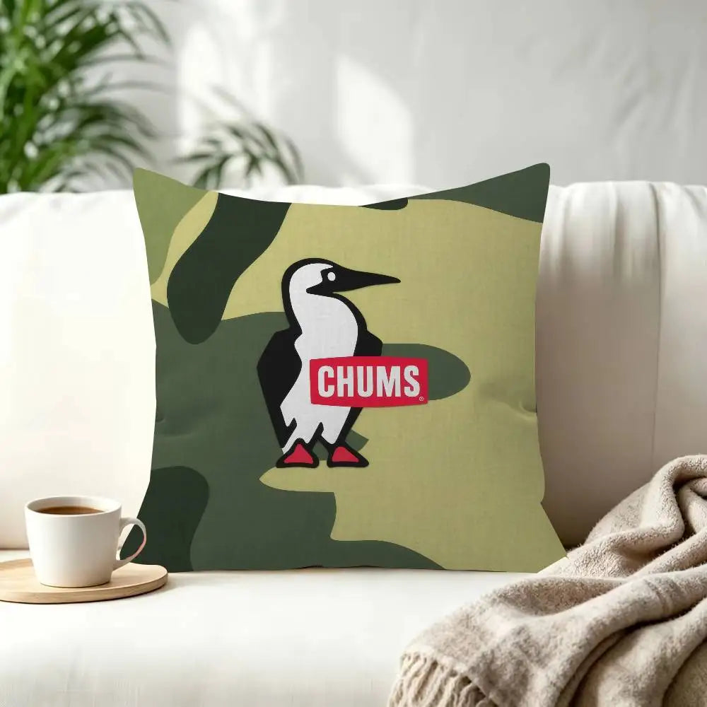 Fashion C-Chums-s Cushion  Decorative Polyester Throw Pillow Cover Square Suitable for Home Office Coffee Shop Decor