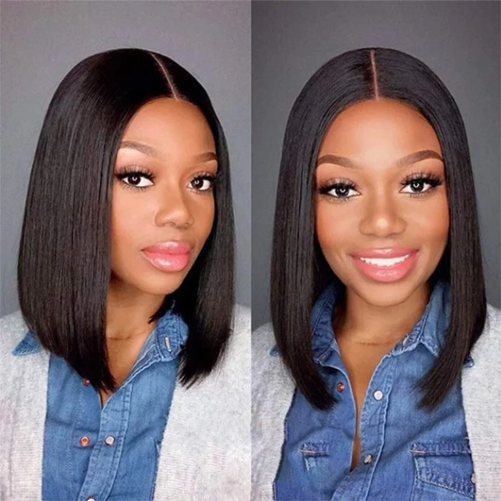 Bone Straight Short Bob Wig Human Hair Wigs For Women Burgundy 4x4 Lace Wigs 1B 99J Bob Wigs Brazilian Human Hair Pre Plucked