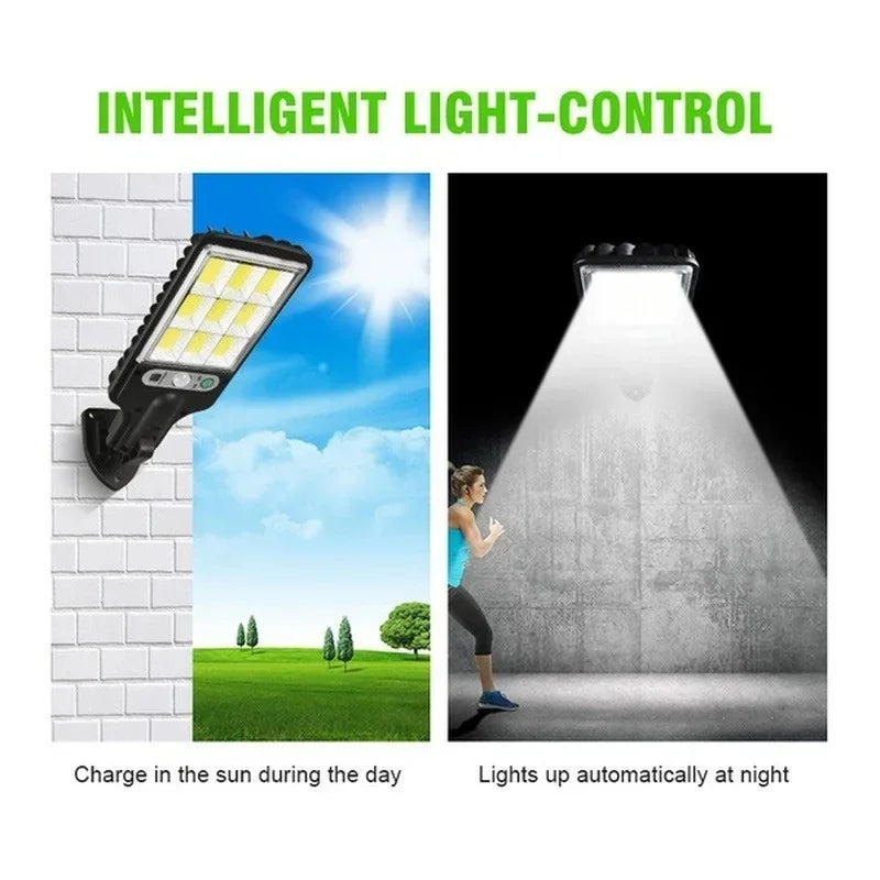 Powerful LED Solar Outdoor Courtyard Wall Lamp Rechargeable Induction Solar Garden Light Terrace Garage Door Street Lighting