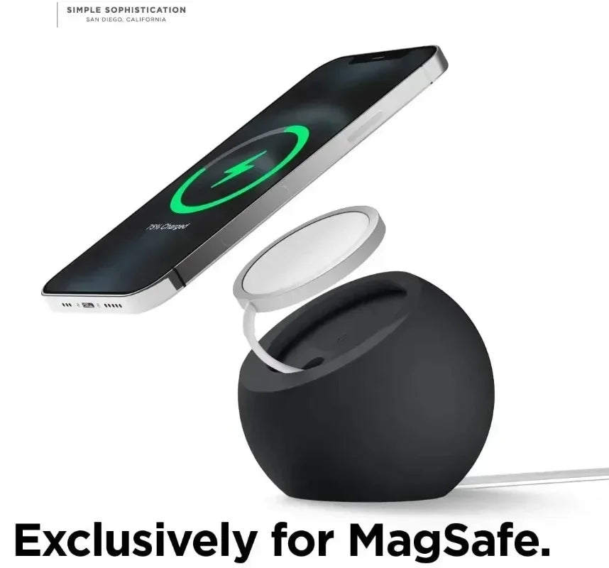Ball Shape Magnetic Silicone Charging Desk Holder Stand for Magsafe IPhone 15 14 13 12 Pro Fast Charger Dock Station Accessories
