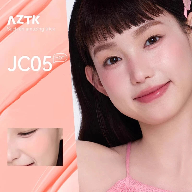 AZTK Blusher Color Face Makeup Rendering Liquid Blush Moisturizer Long Lasting Eye Shadow Beauty Expands Cheek Tint Cosmetics
