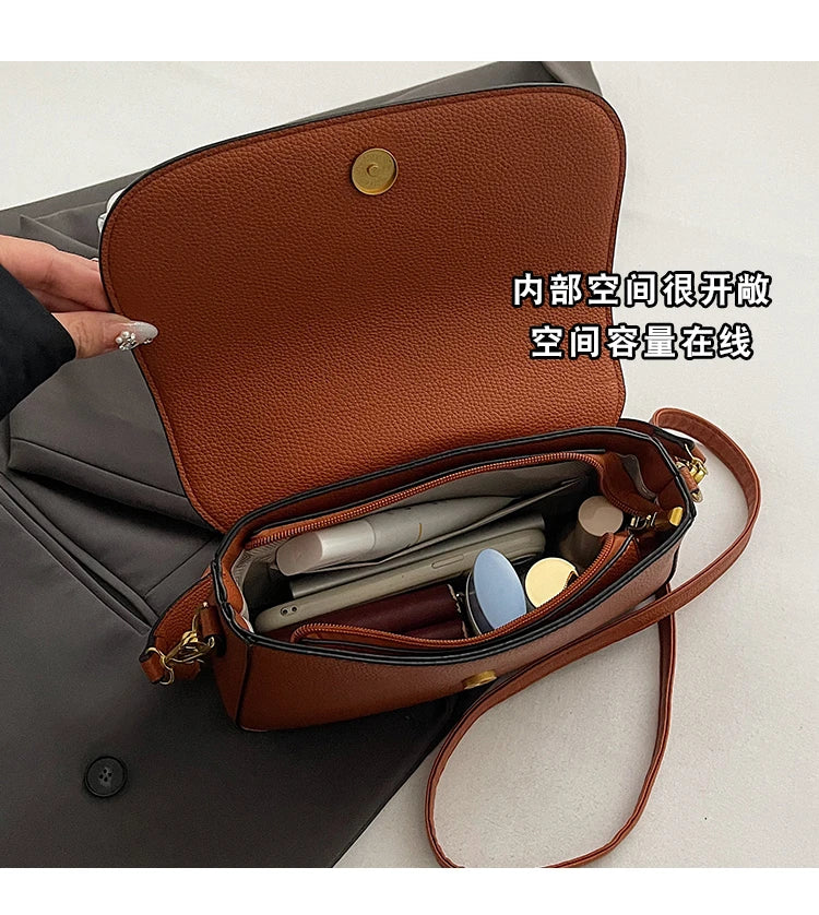 Elegant Women Luxury Leather Designer Fashion Shoulder Bag High End Tote Handbag For Fashionable Urban Daily Use
