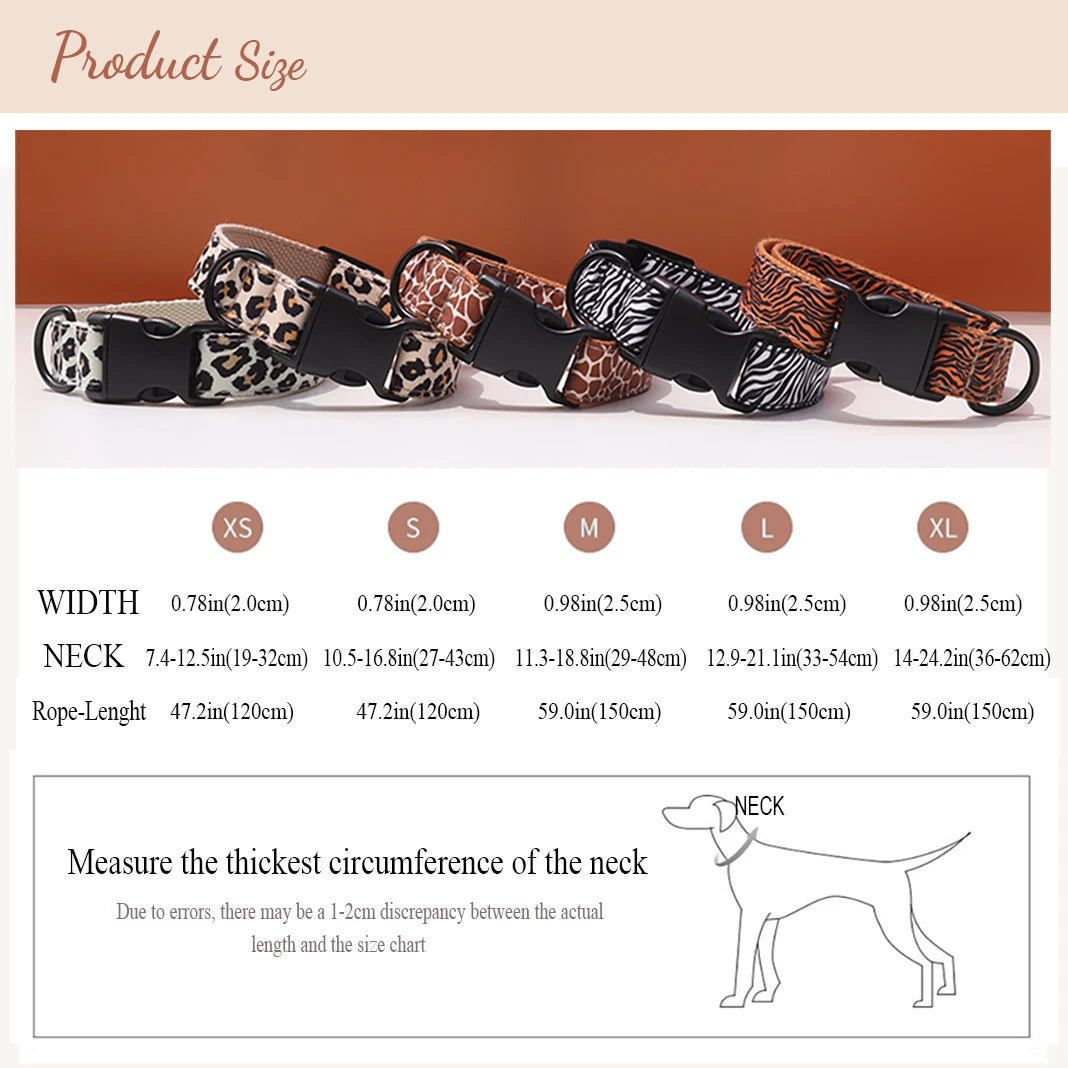 Animal Colors Customized Dog Collar Set Personalized Id Name Tel Adjustable Free Engraving Name for Small Medium Large Dogs