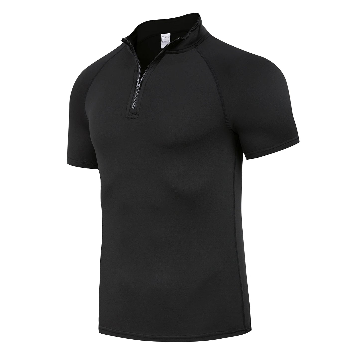 Mens Sportswear Trainning & Exercise T-Shirts Compression Fitness Short Sleeve Sports Polo Shirts Quick Dry Tight Gym Clothing