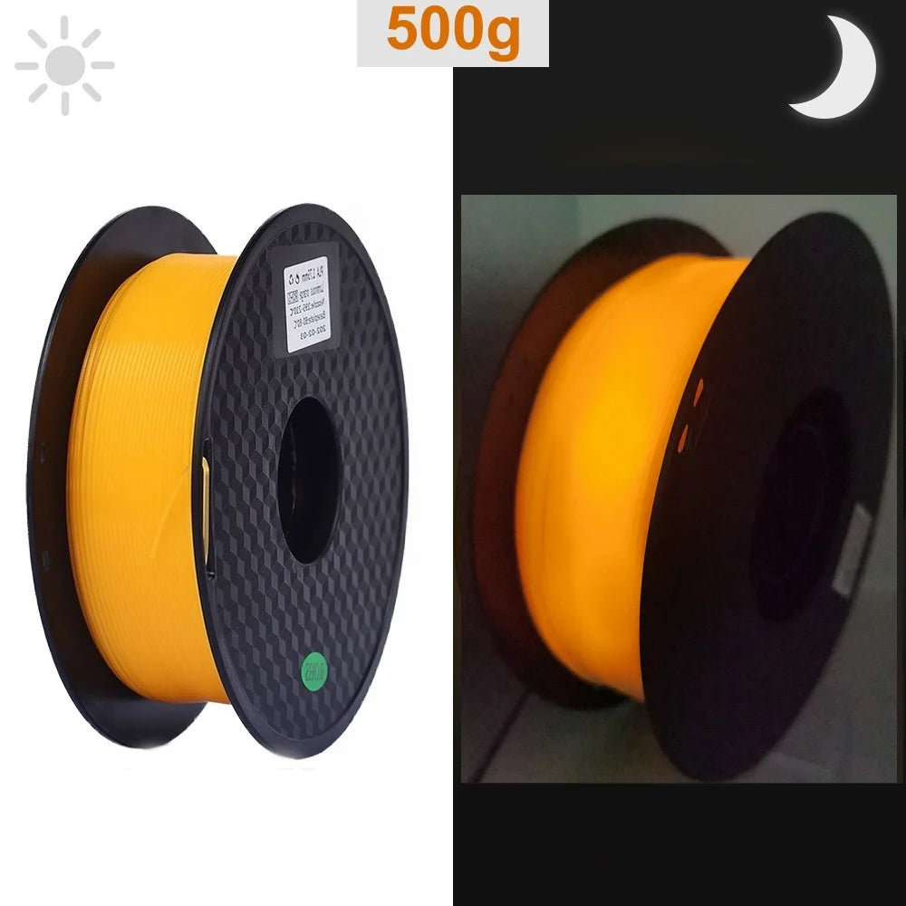 3D Printer Filament Glow In The Dark PLA 1.75mm 1kg 250g Luminous Filament PLA Blue Green Plastic Material Clear For FDM Printer