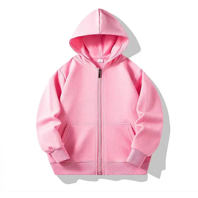 Boys Girls Hello Kitty Hoodies Long Sleeves Cartoon Sweatshirt Baby Children Clothing Autumn Zipper Cardigan Kids Street Wear