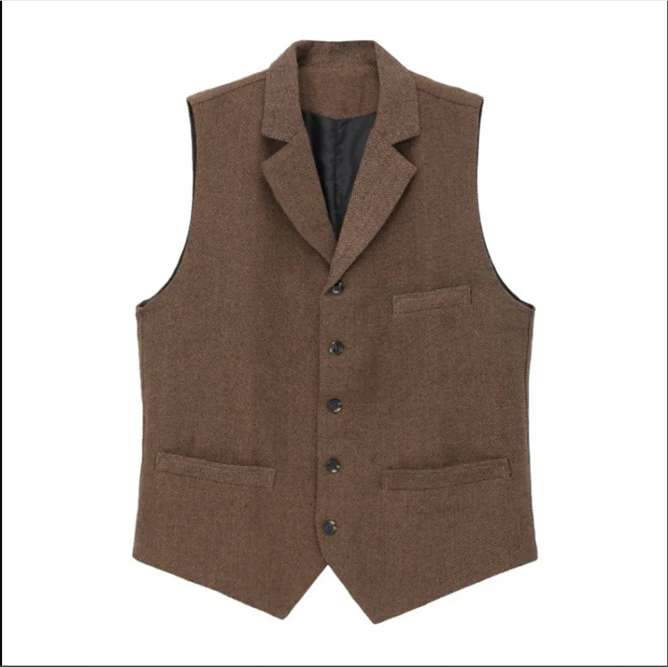 Men's Casual Sleeveless Vest, Slim Fit Waistcoat, Plus Size Outerwear, Trendy Summer Top