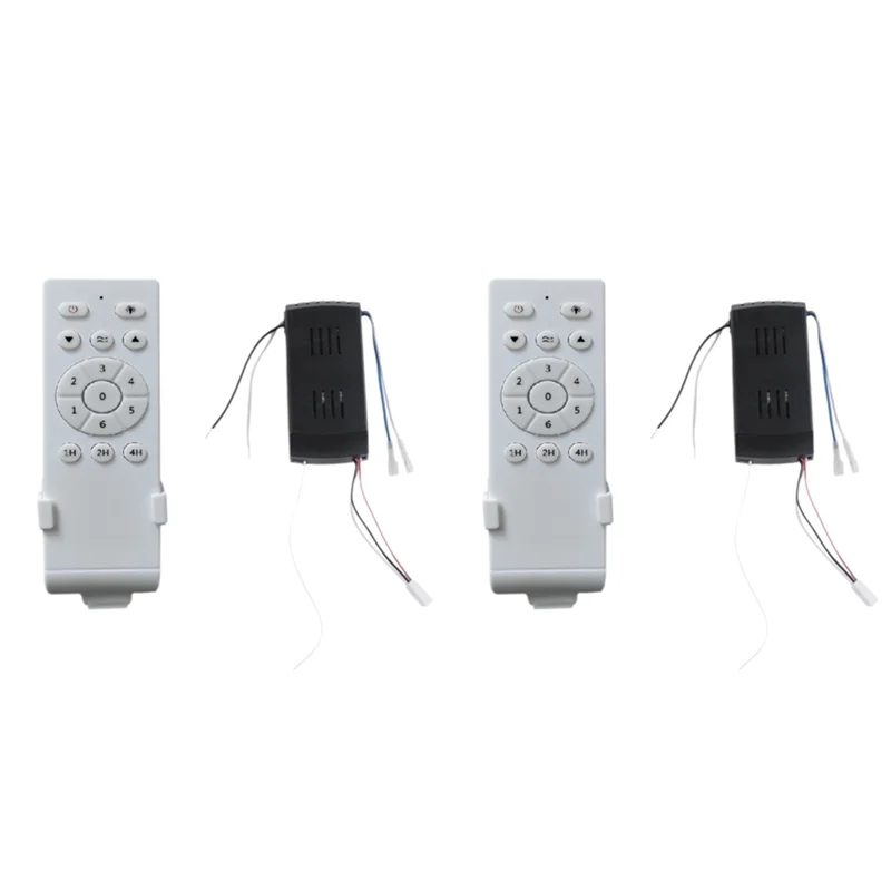 N98R 2X Universal Ceiling Fan Remote Control Kit Low Voltage 30W Dc Fan Light Driver Controller 6-Speed & Timing Remote