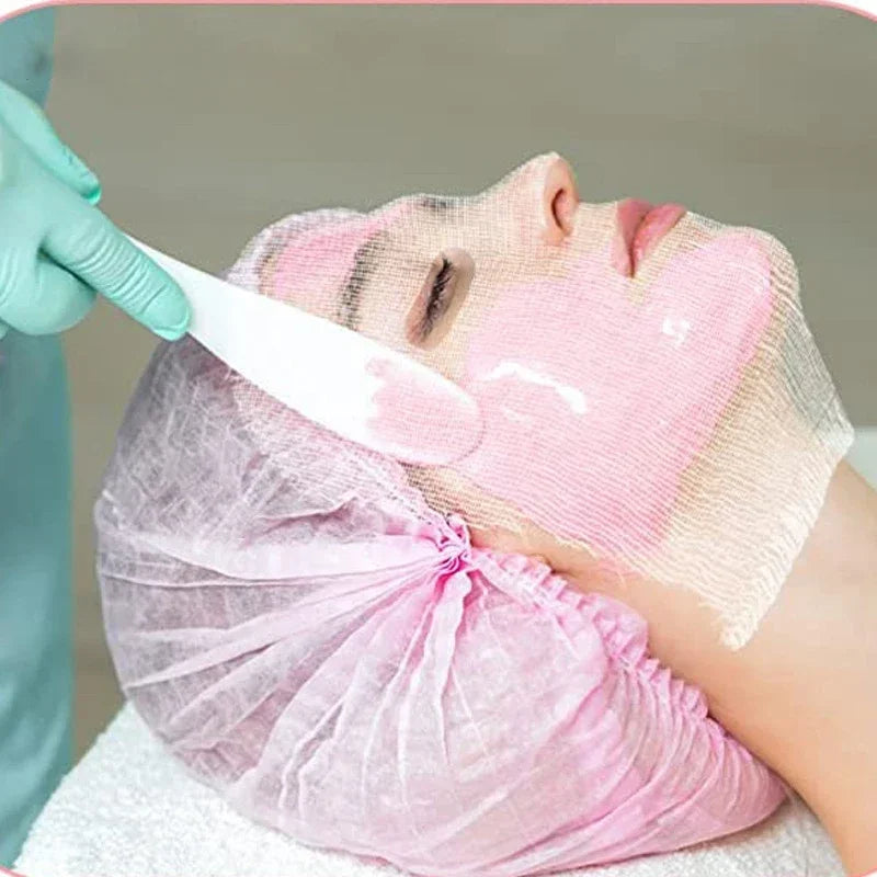 100PCS White Pure Cotton Soft Disposable Gauze Face Mask Paper Sheet Beauty Salon Special Gauze Absorption Non-Irritating