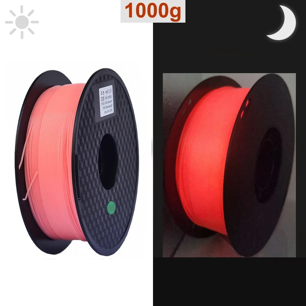 3D Printer Filament Glow In The Dark PLA 1.75mm 1kg 250g Luminous Filament PLA Blue Green Plastic Material Clear For FDM Printer