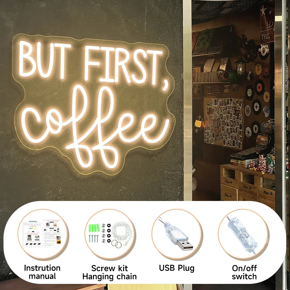 Coffee Neon Led Sign Restaurant Cafe Neon lights USB Coffee Shop Tea Room Decor For Pantry Coffee Cafe Bar Decoration Neon Signs