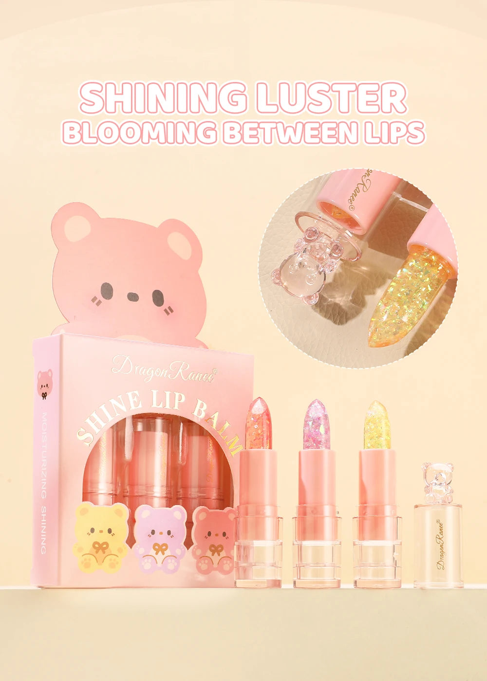 Three Lipstick Sets in a Box That Enhance Complexion, Moisturize, Hydrate, Are Waterproof, Do Not Fade, and Do Not Transfer to Cups. Beginner Lipstick Set
