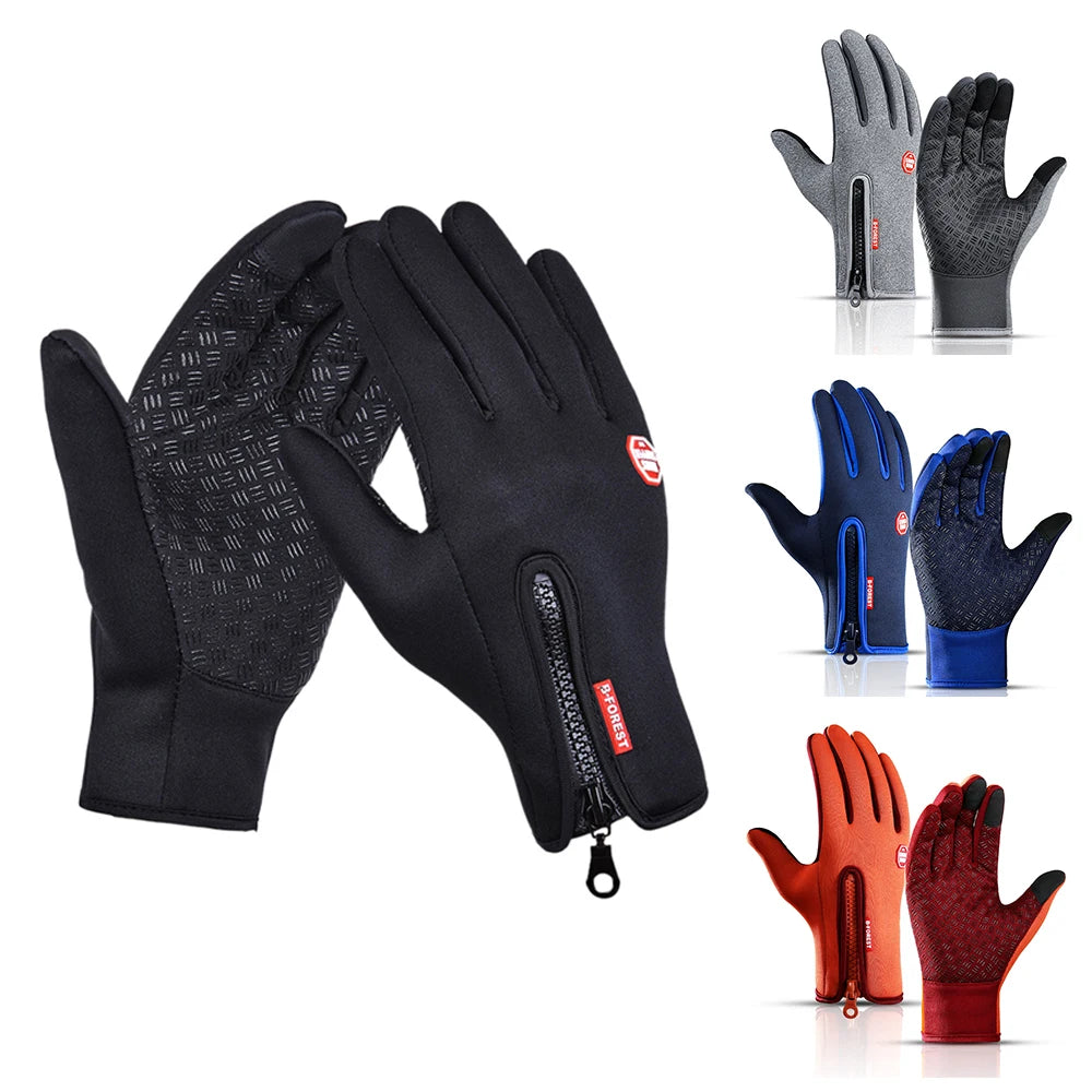 2024 Winter Warm Touchscreen Men's Gloves Sports Fishing Waterproof Ski Army Bike Snowboard Skis Skid Zipper Ladies Gloves