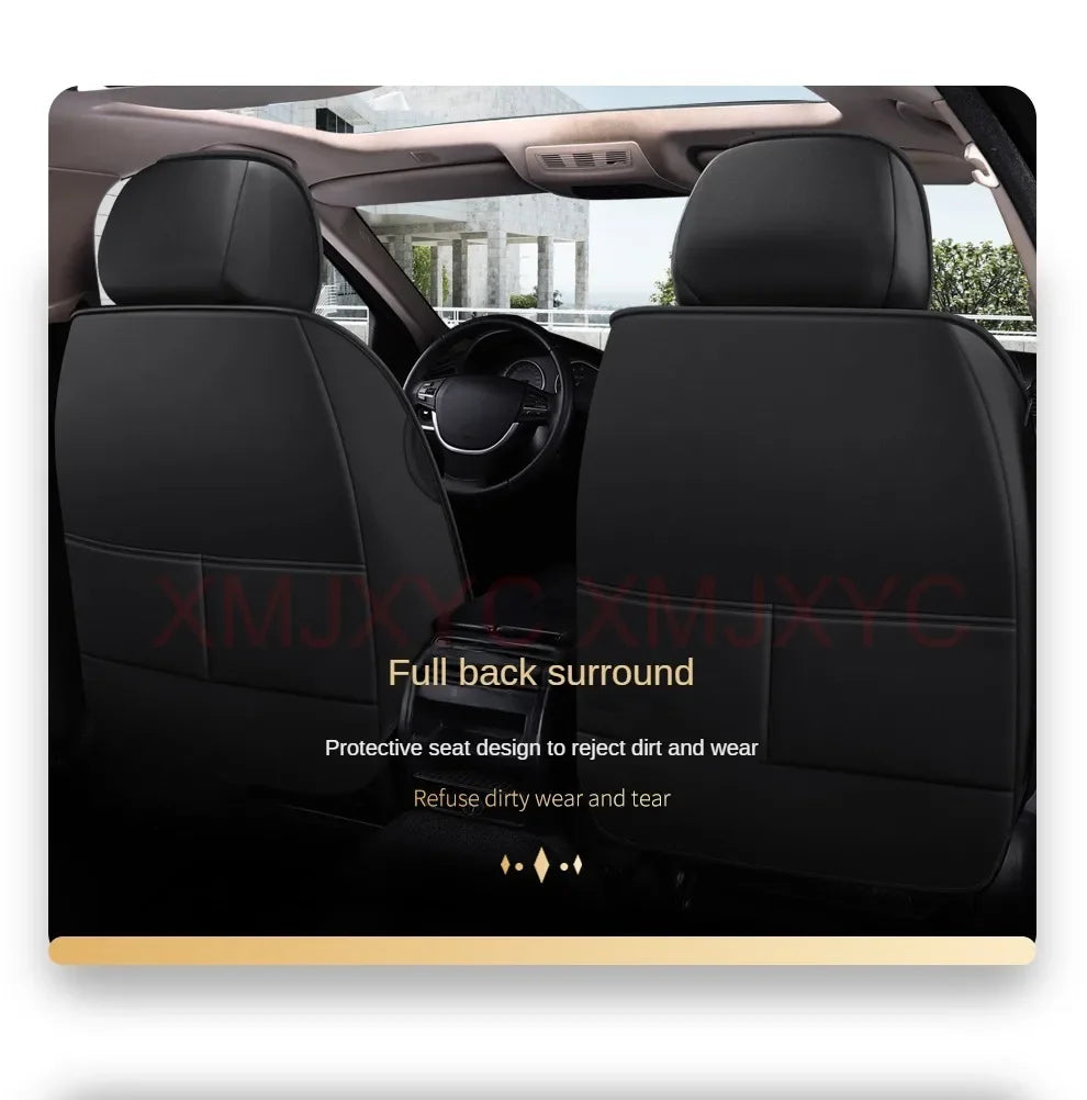 Universal Style Full Coverage Car Seat Cover for Ford Focus Mk4 Audi A6 4F W211 Skoda Kodiaq Clio 4 Car Accessories Pu Leather