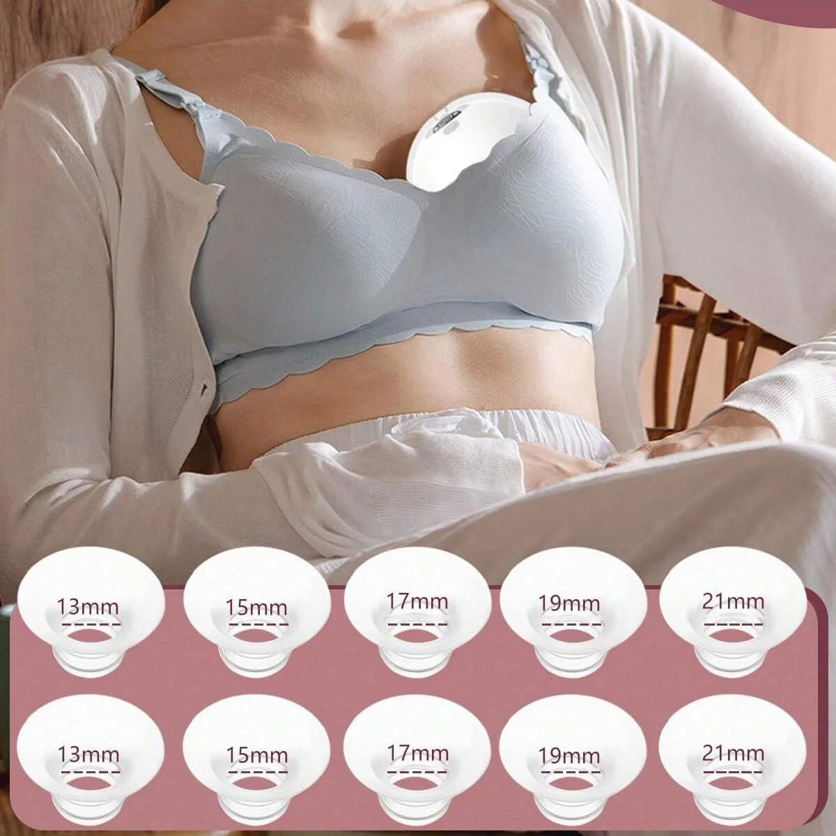 5-10Pcs Breast Shield Insert Compatible with Momcozy M5/M9/V2 Pro/S12 Pro/Spectra/Medela/eufy/Elvie/Lansinohand Most 24mm Shield