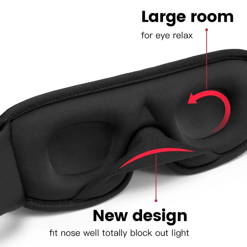 3D Sleeping Mask Block Out Light Sleep Mask For Eyes Soft Sleeping Aid Eye Mask for Travel Eyeshade Night Breathable Slaapmasker