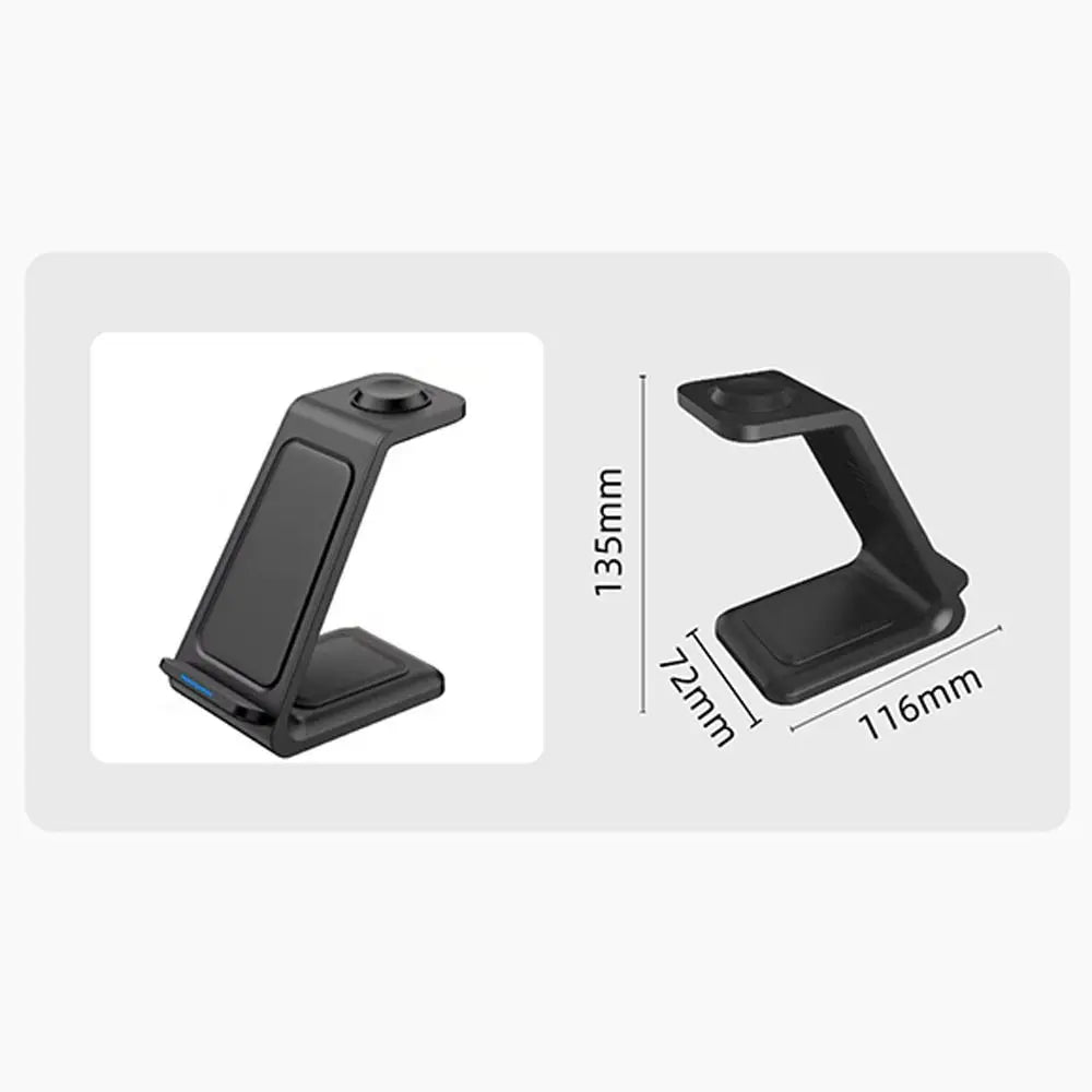 3 in 1 Charger Magnetic Wireless Charger Fast Charging Stand Function Charger Stand 15W Portable Charging Station Travel Charger