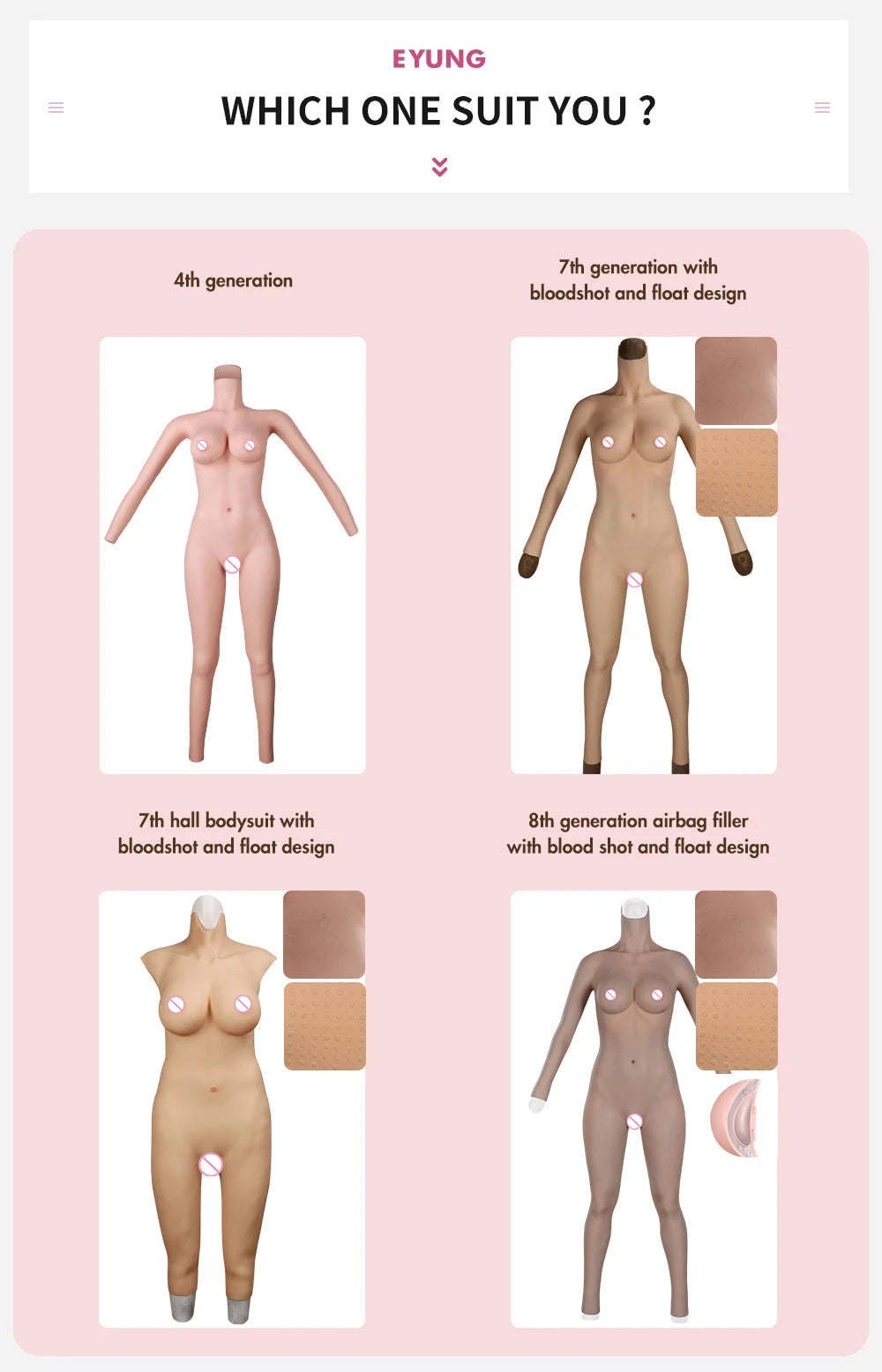 EYUNG Bodysuit Crossdressing Pussy Body Suit Cosplay Silicone Breasts Shemale Full Silicone Bodysuits Sissy Underwear Panties