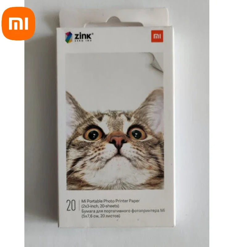 Global Version Original Xiaomi Zink 2"x3" Premium Photo Paper 20 Pack Sealed New For Xiaomi ZINK AR Pocket Printer 1s
