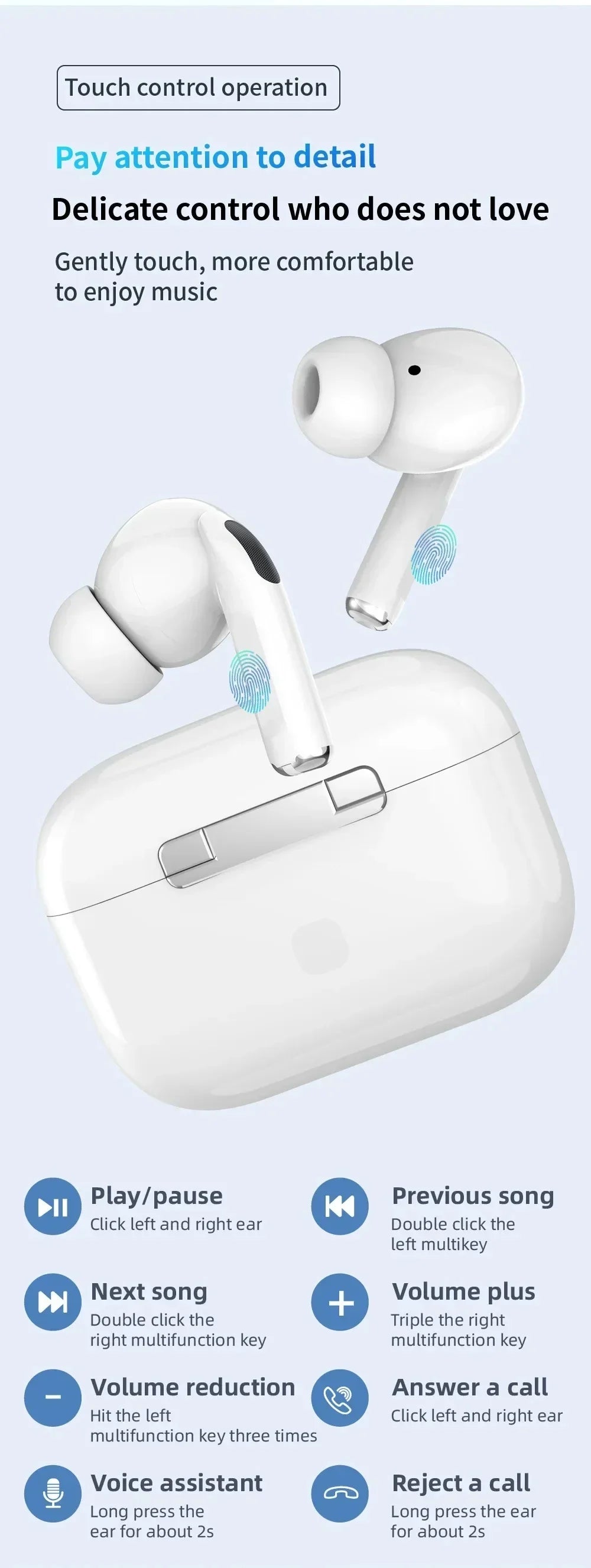 2025 New Air Pro Bluetooth Earphones Wireless Headset HiFi Sound Headphones Low Latency Earbuds Waterproof for IPhone Android