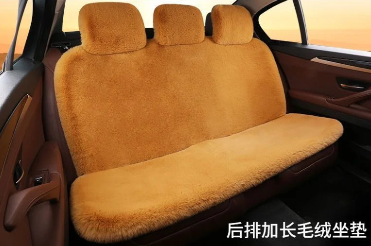 Car Seat Covers Set Fur Front Car Seat Cushion Faux Fur Universal Wool Car Seat Cover Winter Warm Plush Soft Sheepskin