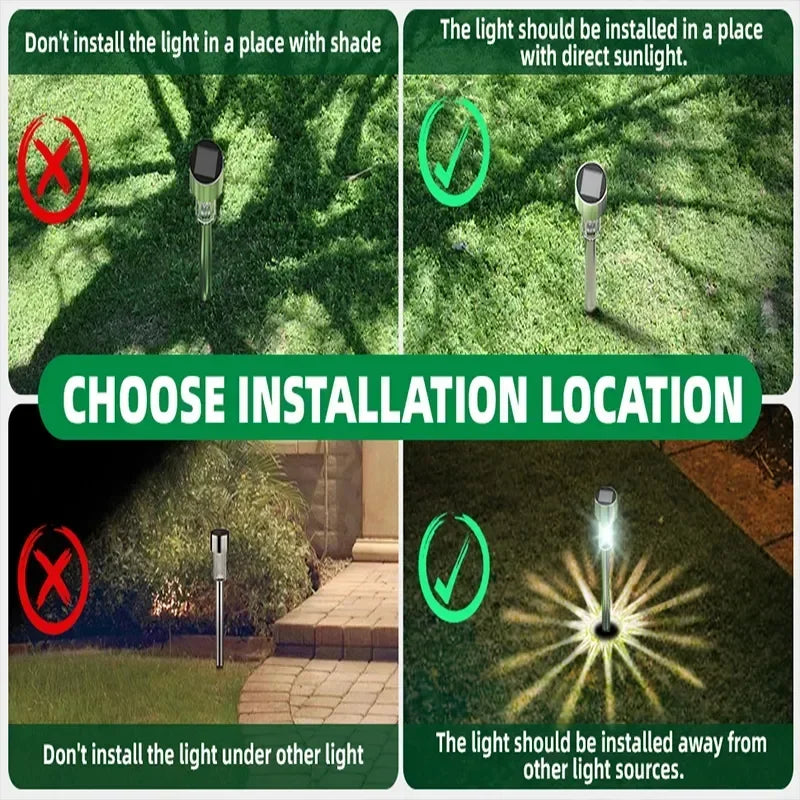 10Pack Solar Outdoor Lights Garden Lantern Solar Powered Lamp Waterproof Landscape Lighting Pathway Yard Lawn Garden Decoration