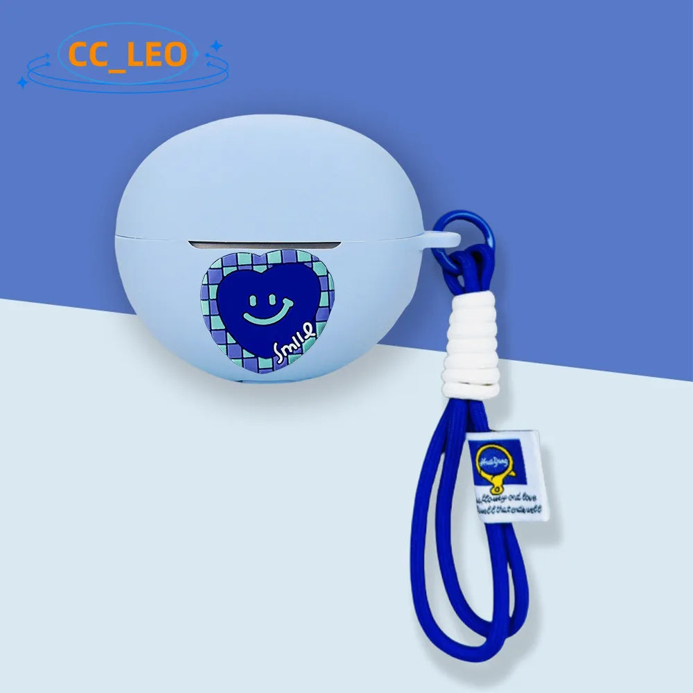 For Honor Choice EarBuds Clip Case Cute Lanyard Pendant Cartoon Cat Suitable for Honor Choice EarBuds Clip Protective Cover