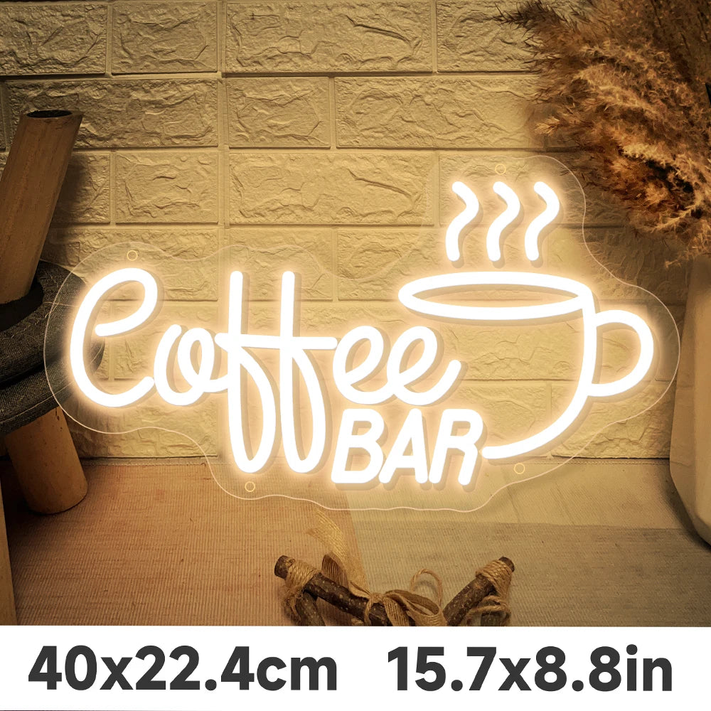 Coffee Neon Led Sign Restaurant Cafe Neon lights USB Coffee Shop Tea Room Decor For Pantry Coffee Cafe Bar Decoration Neon Signs