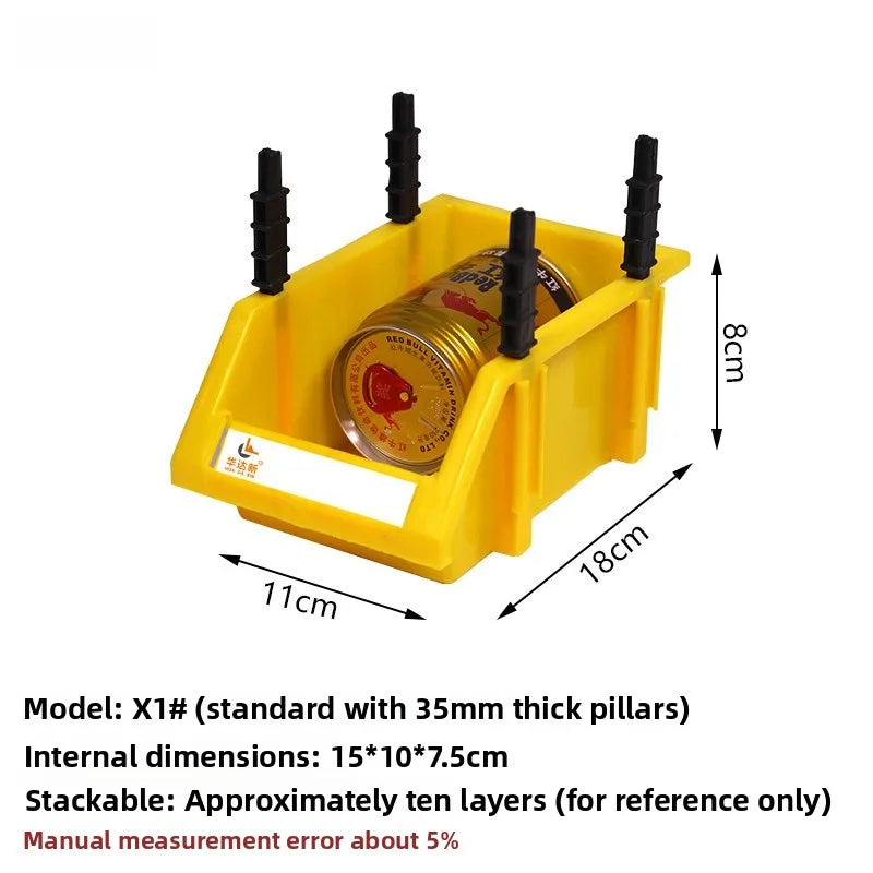 Large Size Combination Hardware Screw Storage Box Plastic Parts Box egory Material Box with Column Slanted Mouth Der Sle