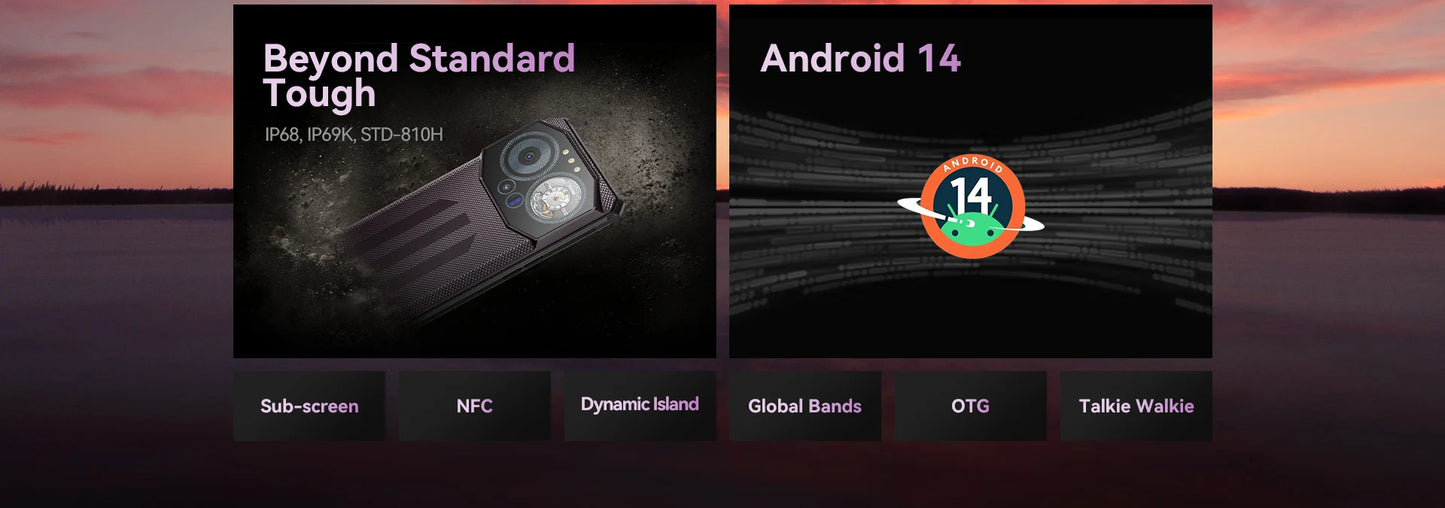 IIIF150 B3 Pro 6.6" Screen 5G Rugged Phone Android 14 Smartphone Dual Display 32GB 512GB 100MP Camera 10800mAh Ultra-Thin Phone