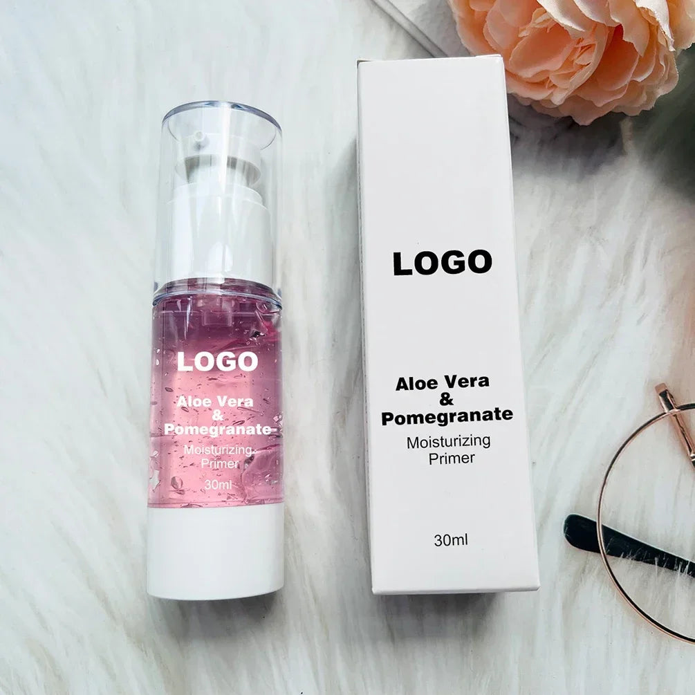 30ml Private Label Primer Custom Logo Oil-controlling Pomegranate Nourishing Bulk Makeup Face Base Waterproof Beauty Vegan