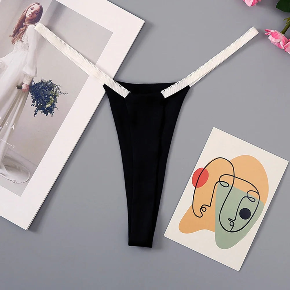 Women Sexy Thong Panties String Hottie Underpant Ladies Daily Seamless Low Waist Underwear Breathable