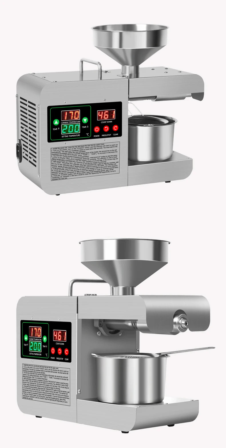 DIVEDEER Oil Press Home Automatic Multifunctional Commercial Oil Dreg Peanut New Oil Machine Intelligent Oil Press Machine X8S