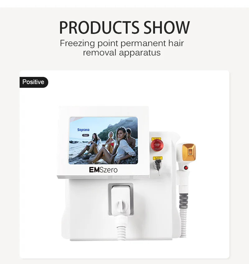 Diode Laser Hair Removal Equipment Freezing Point Painless And Safe Hair Removal System 3 Wavelength 755nm 808nm 1064nm HOT