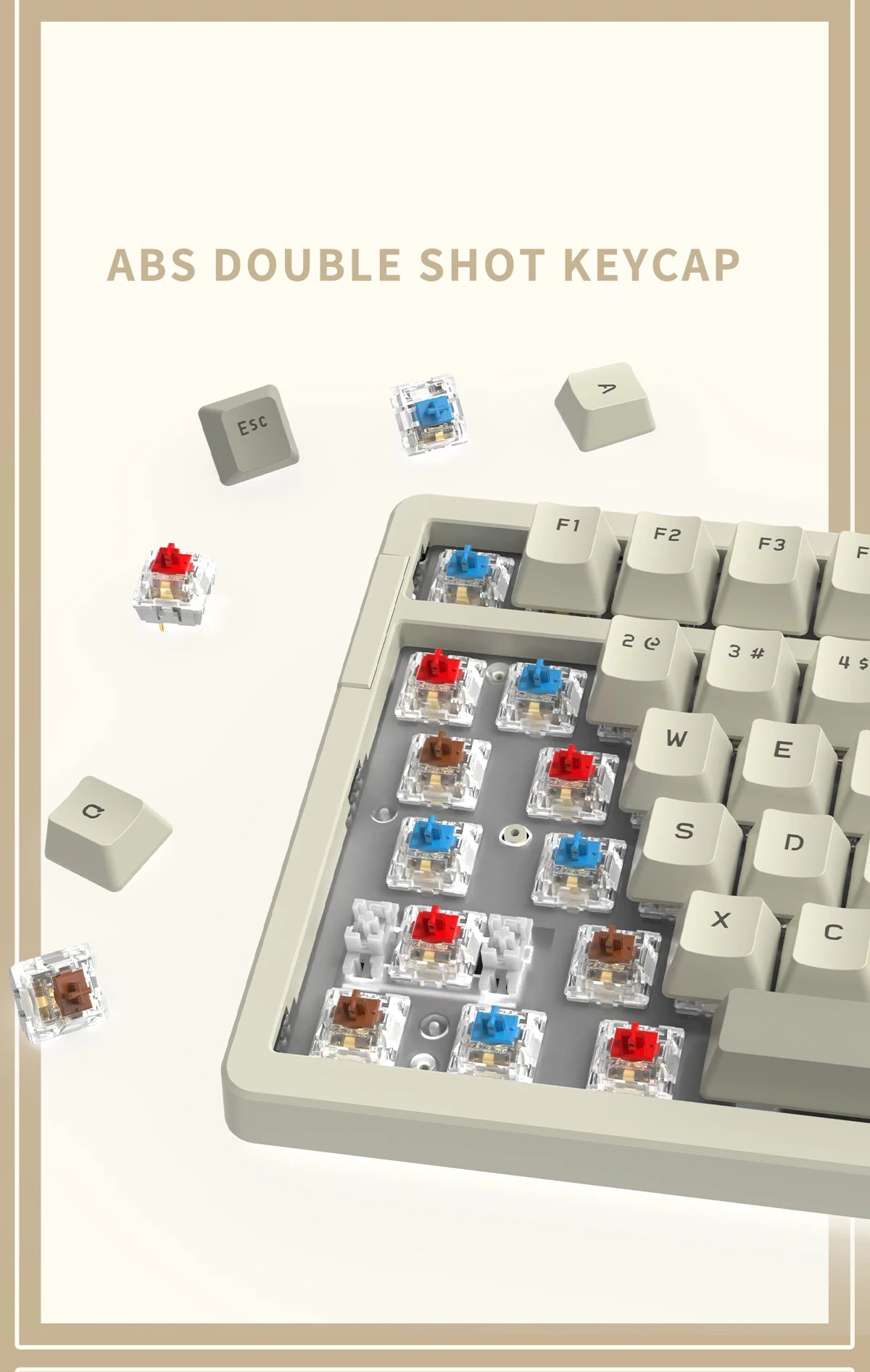 Ajazz AK992 Wired keyboard Backlight Keyboard Mechanical Gaming keyboard for Computer Office Gaming