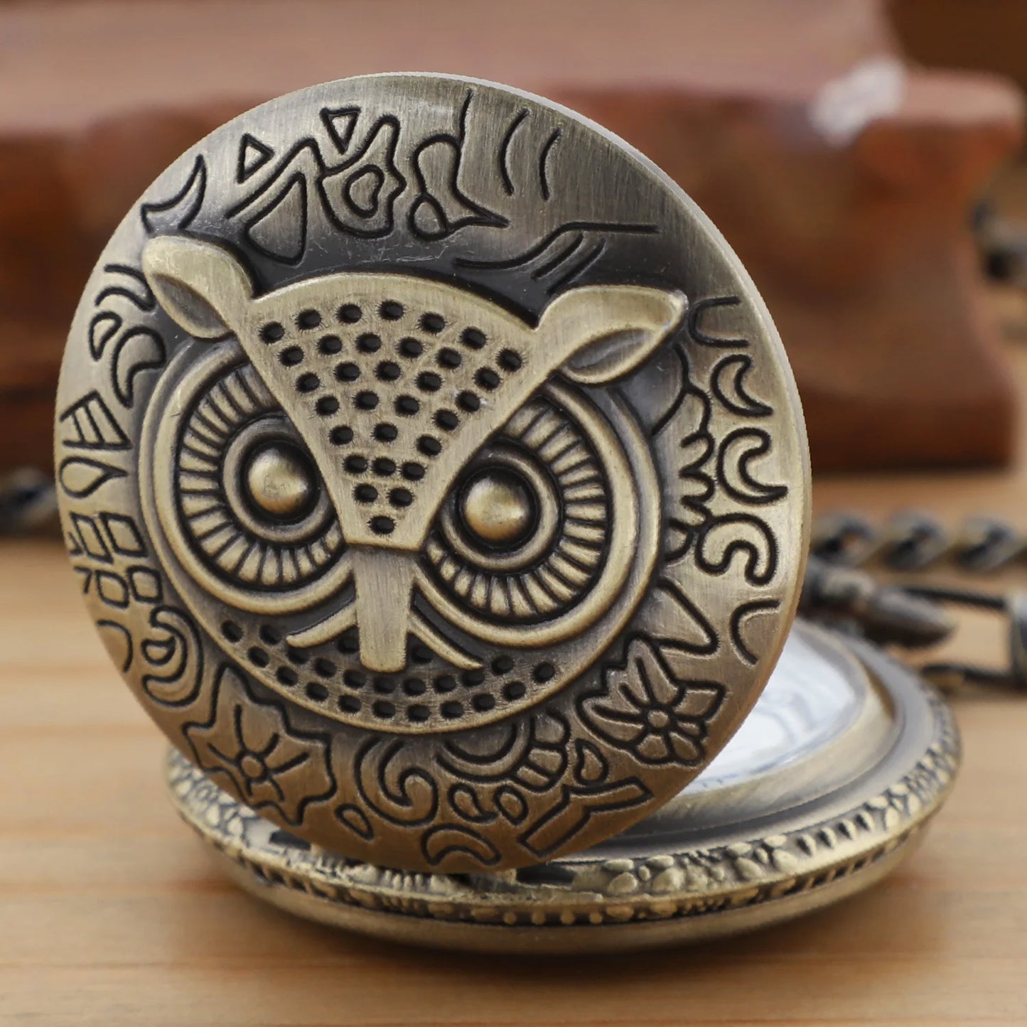 Vintage Owl Bronze Quartz Pocket Watches Analog Pendant Necklace Fob Chain Watch Men Women Children Jewelry Accessories Gifts