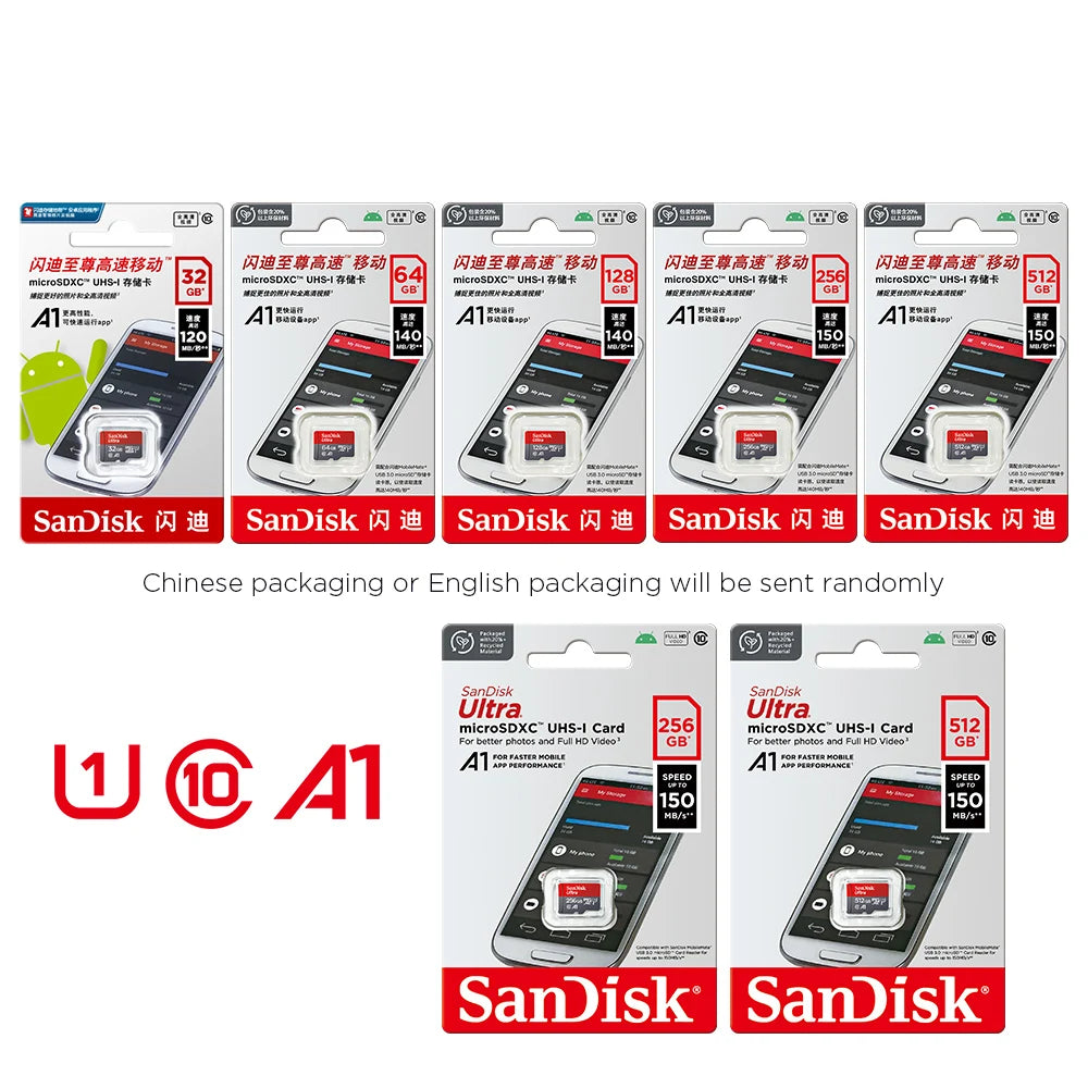 Memory Card 512GB 256GB 128GB 64GB 32GB 100MB/S Micro sd card UHS-1 flash card Memory Microsd SD + card reader adapter