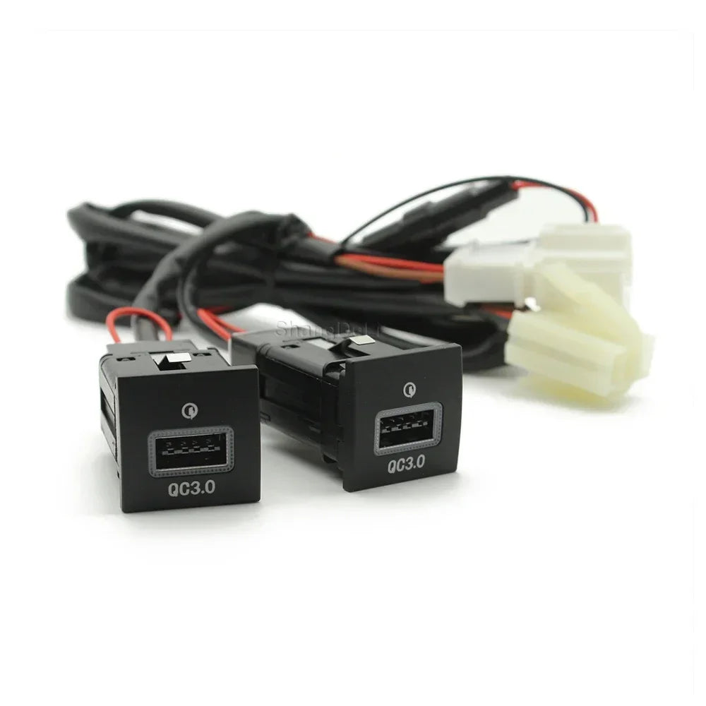 Quick Car Charger Socket 12V/24V USB Charging Outlet Power Adapter QC3.0 PD Type for VW Golf 6 Jetta 5 MK5 Scirocco 2006-2012