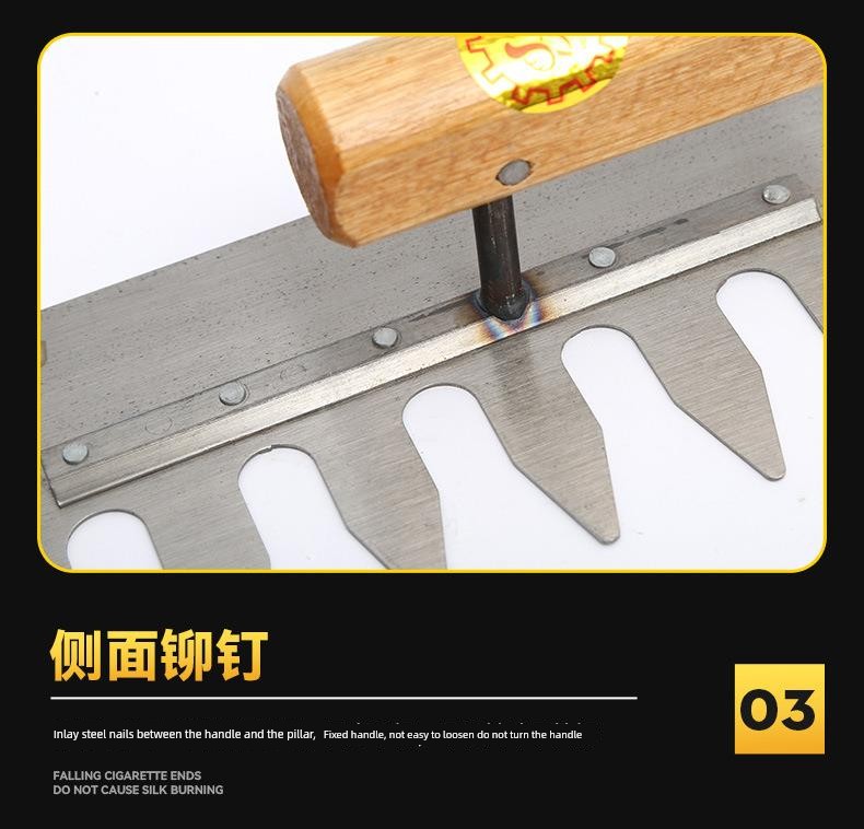 Tile Serrated Spatula Square Tooth Toothed Plastering Knife Paving Tile Plastering Knife Flat Gray Batch Ash Spoon Masonry Tool