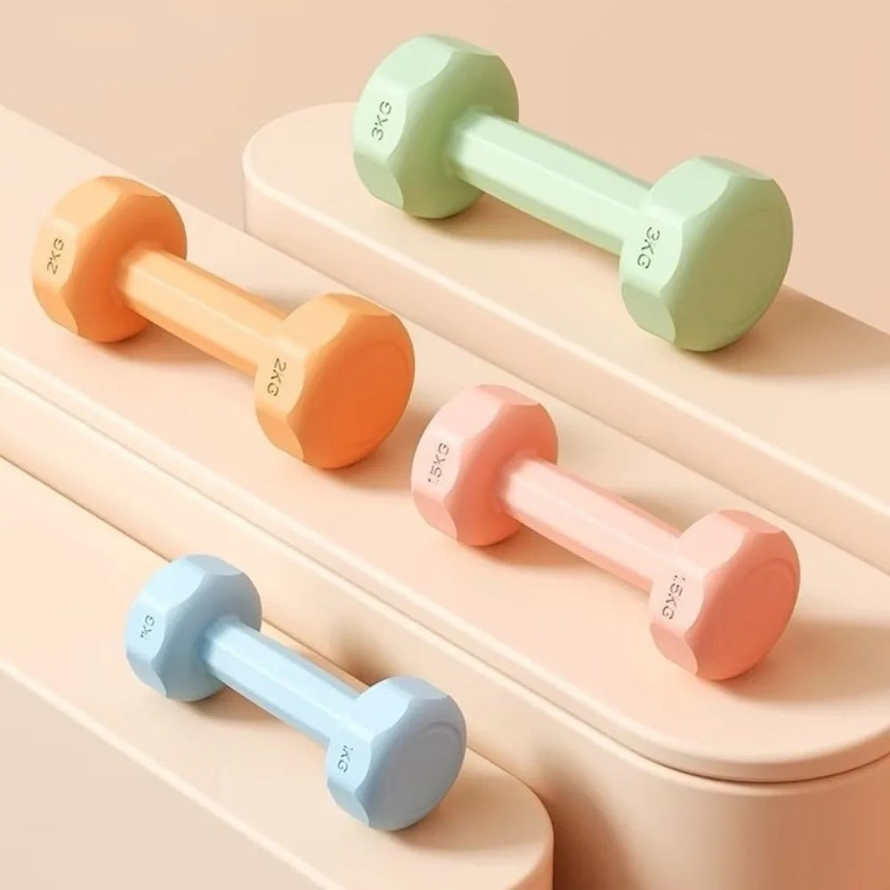 New 1kg Dumbbell Women's Fitness Home Equipment Kettlebell Children Primary School Men's Arm Muscle Yoga Small Dumbbell Set