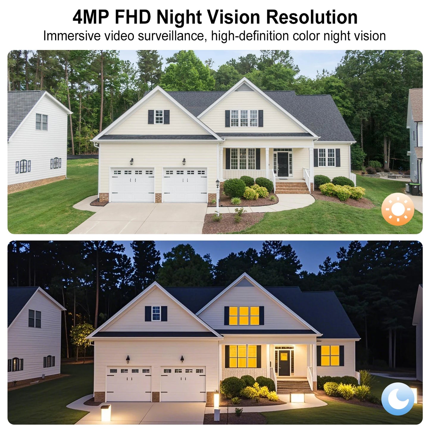 ARCCTV 2K Solar Wifi Camera Color Night Vision Security Surveillance Camera Outdoor Wireless Motion Detection HD Two Way Audio