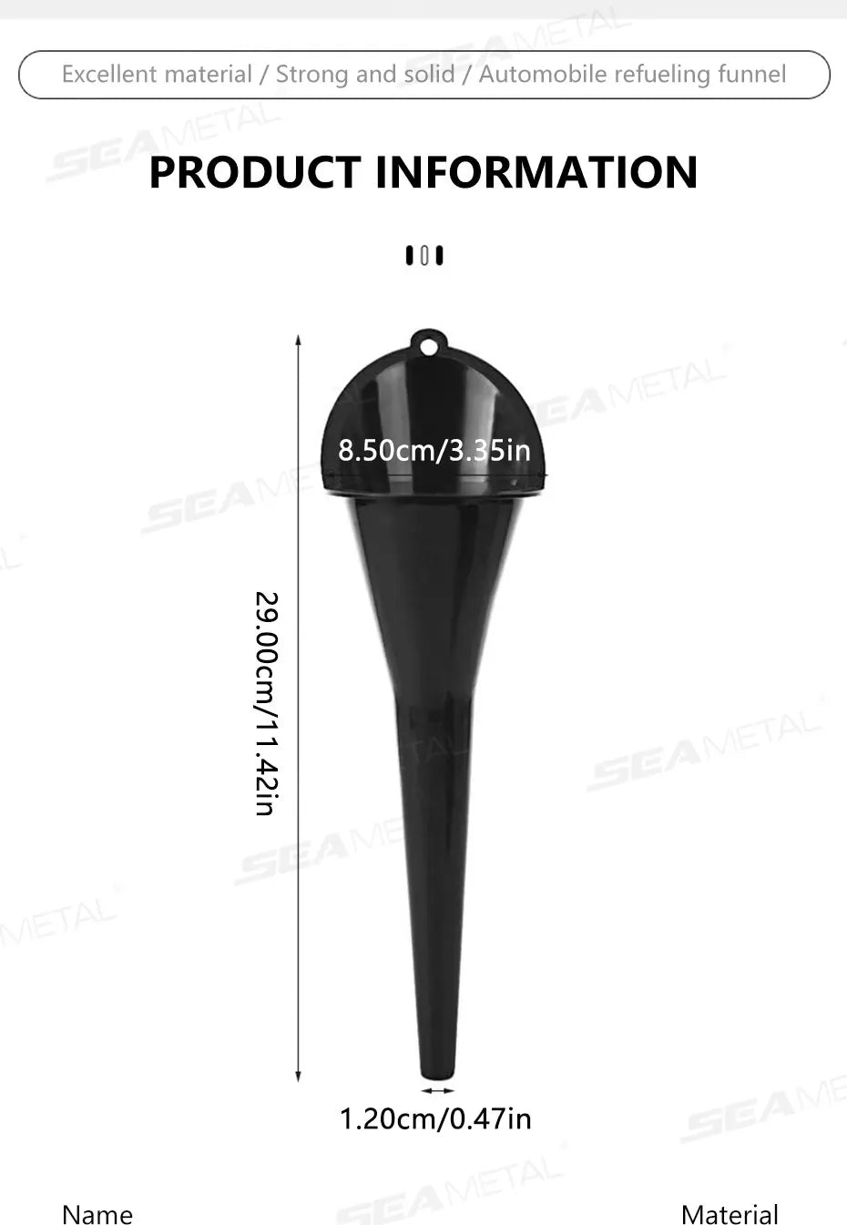 SEAMETAL Car Long Stem Funnel Oil Fuel Filling Tools Anti-splash Plastic Funnel Auto Accessories Motorcycle Refueling Tools