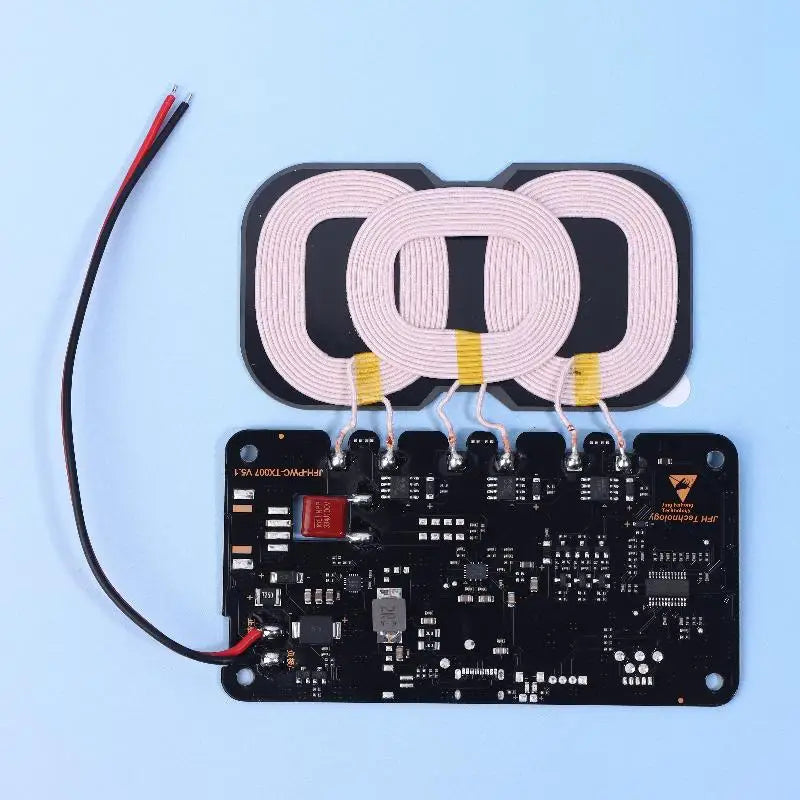 20W High-Capacity Wireless Charger for Car/Home Use; Includes Type-C Interface and 3-Coil DC9-32V Module