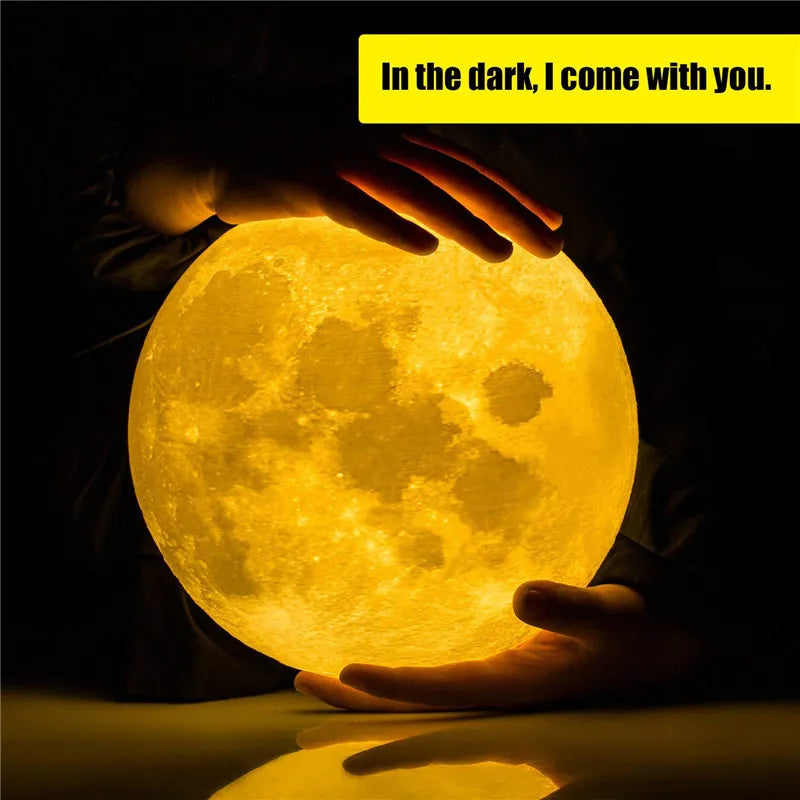 3D Print Moon Lamp Rechargeable Color Change 3D Light Touch Moon Lamp Children's Lights Night Lamp LED Night Light for Home 2024
