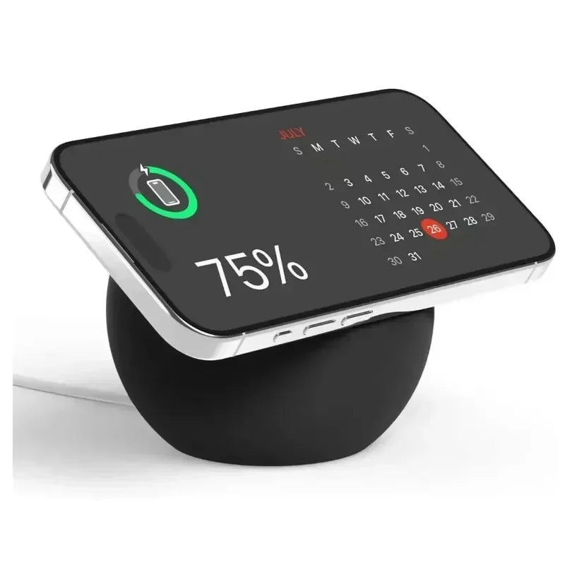 Ball Shape Magnetic Silicone Charging Desk Holder Stand for Magsafe IPhone 15 14 13 12 Pro Fast Charger Dock Station Accessories